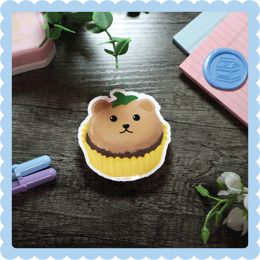 Bear Cupcake Sticker