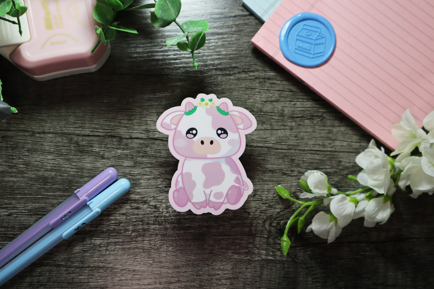 Strawberry Cow Sticker