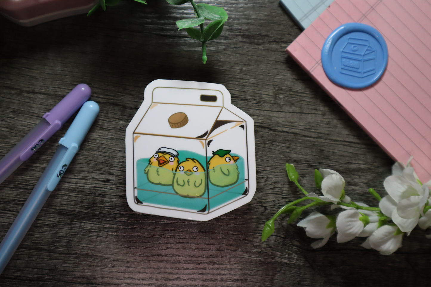 Spirited Duck Bath Milk Carton Sticker