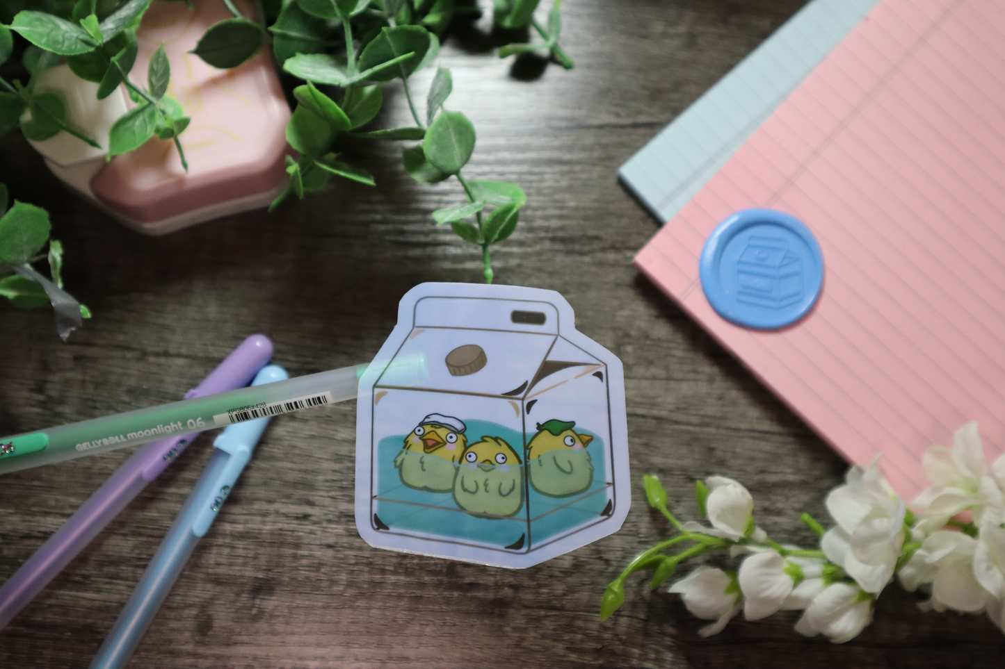 Spirited Duck Bath Milk Carton Sticker