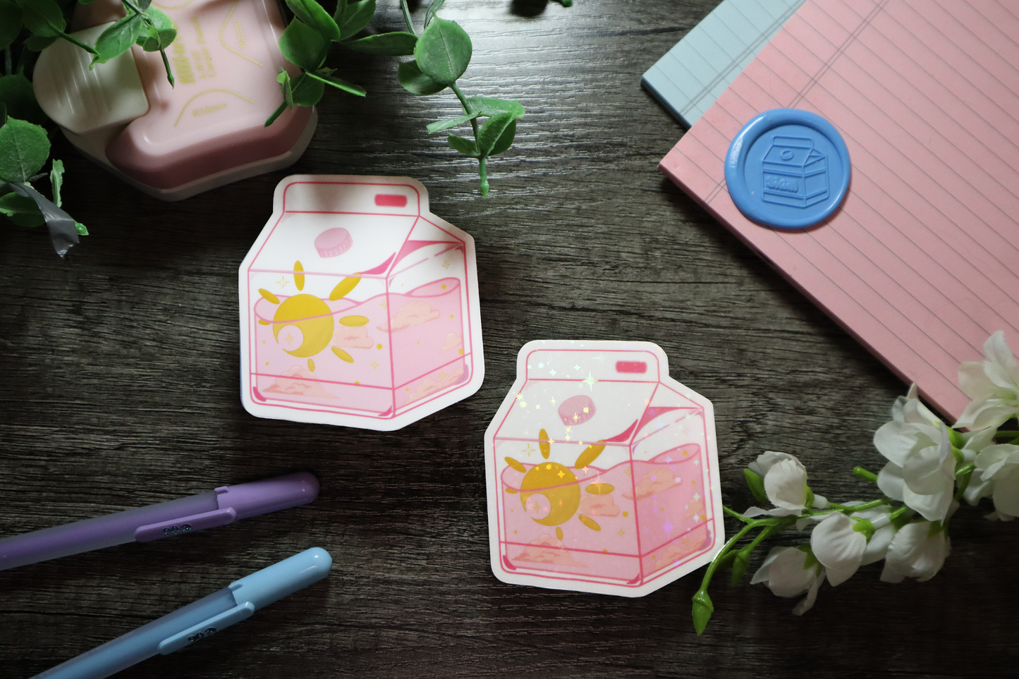 Sunrise Milk Carton Sticker