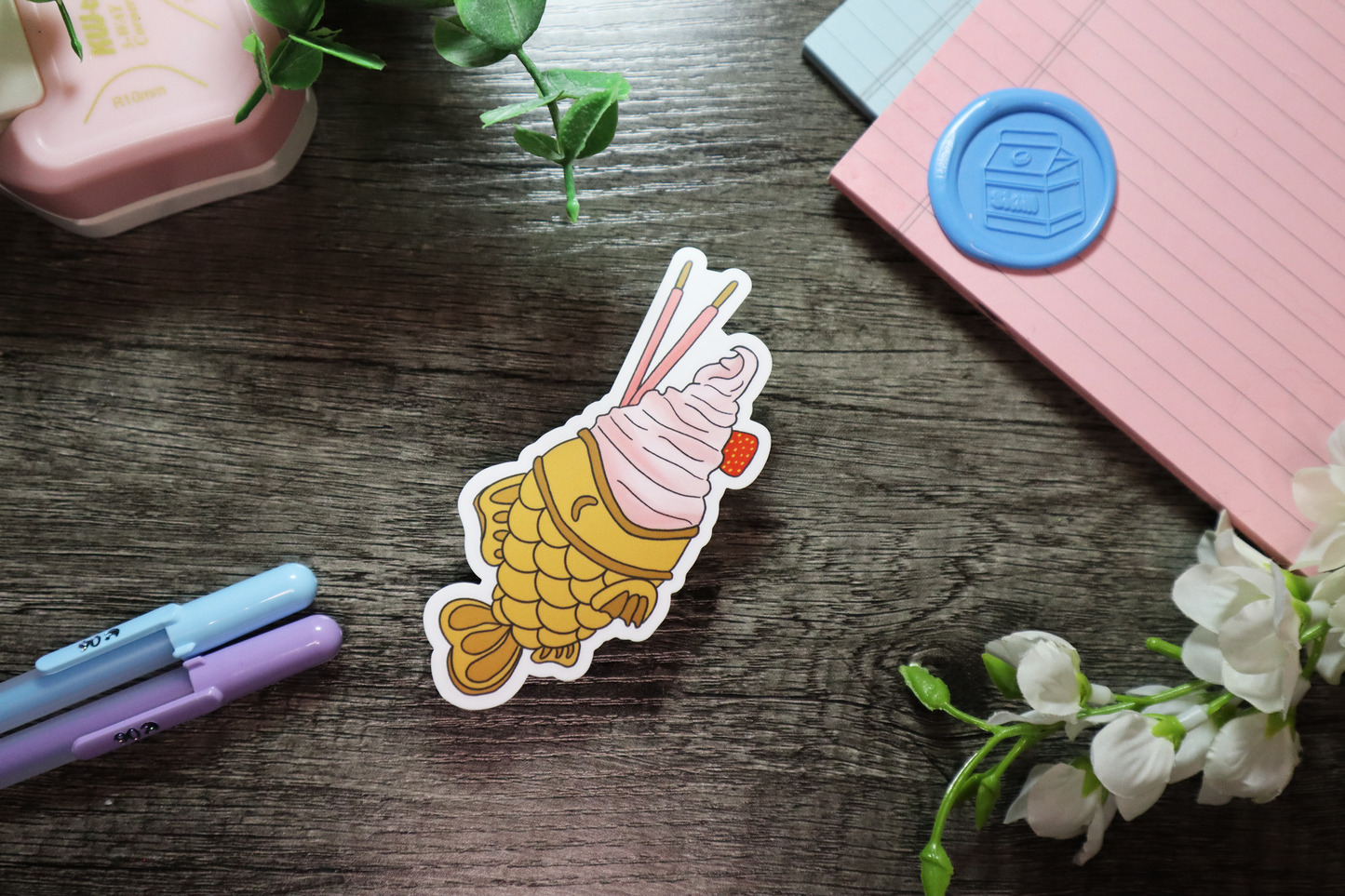 Taiyaki Ice Cream Stickers