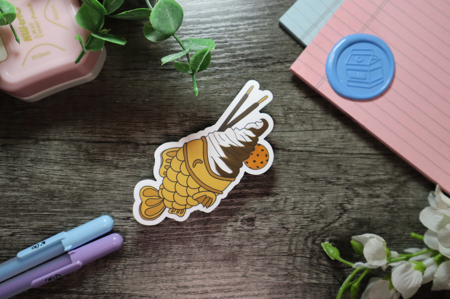 Taiyaki Ice Cream Stickers