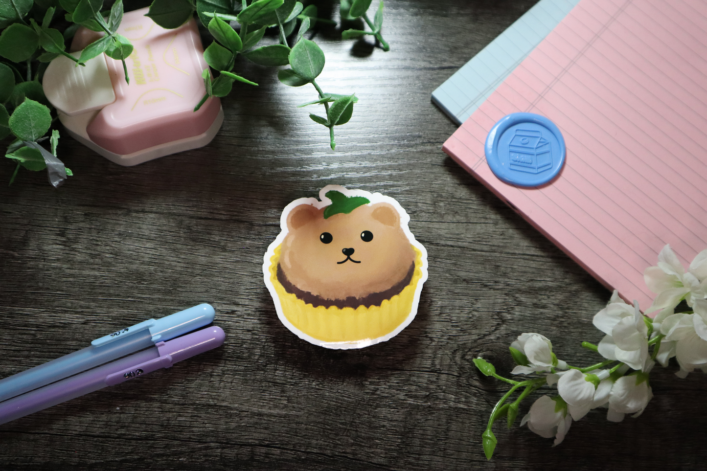 Bear Cupcake Sticker