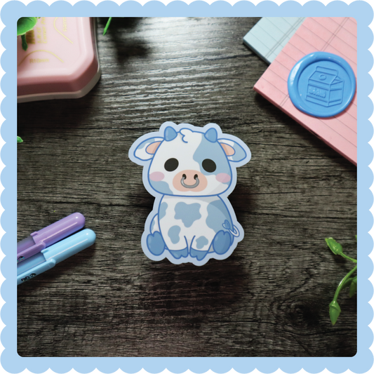 Skim Milk Blue Cow Sticker