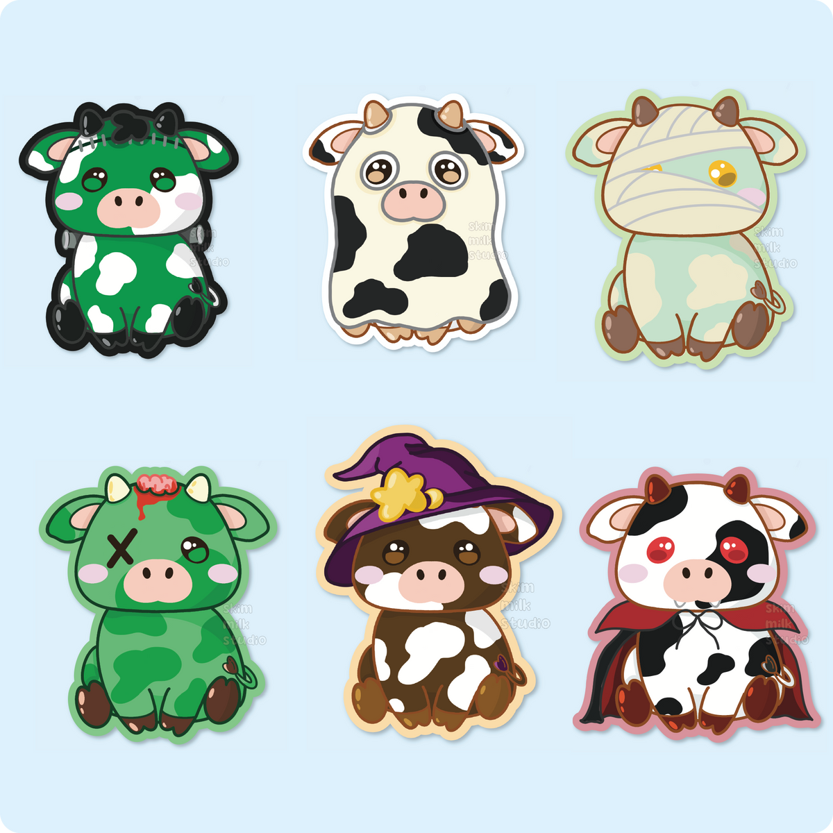 Spooky Cow Stickers