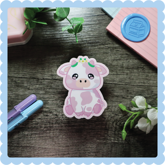 Strawberry Cow Sticker