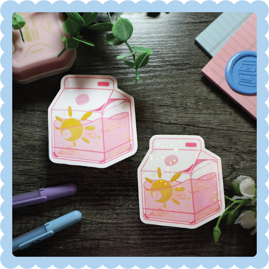 Sunrise Milk Carton Sticker