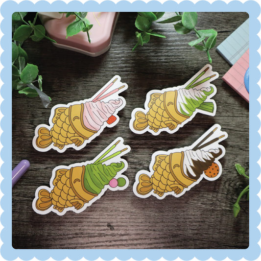 Taiyaki Ice Cream Stickers