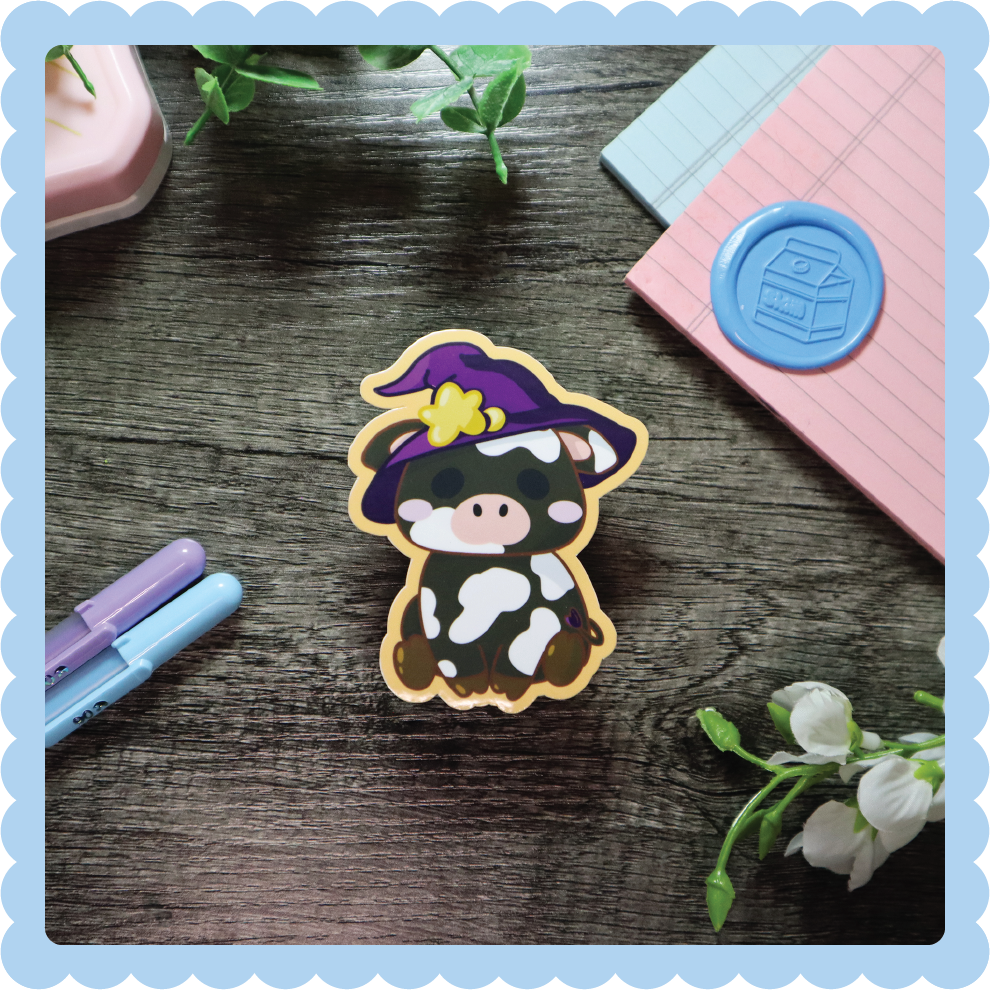 Witch Cow Sticker